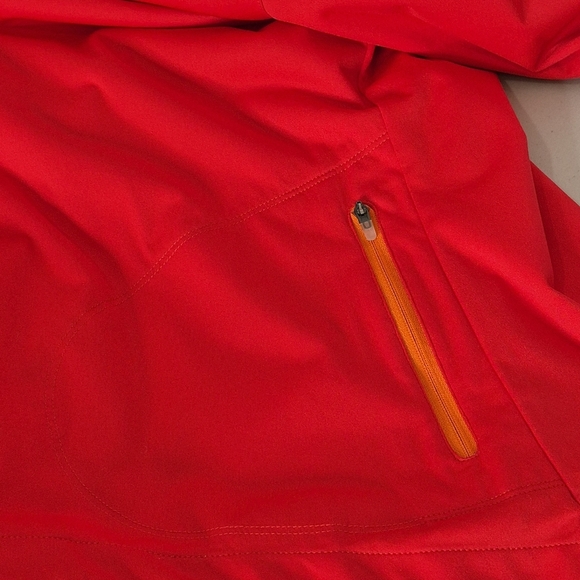 Nike Women's Hooded Windbreaker Light-Rain Jacket Red w/ Orange Accent - Size L - Picture 10 of 16